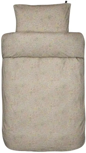 Billede af Høie sengetøj - 140x220 cm - Hermine fersken - Blomstret sengetøj - Sengesæt i 100% stenvasket bomuld